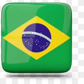 Glossy Square Icon - Brazil Flag Icon Square, HD Png Download - buy now png icon