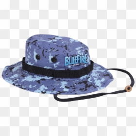 Blue Camo Bucket Hat, HD Png Download - blue fire images png