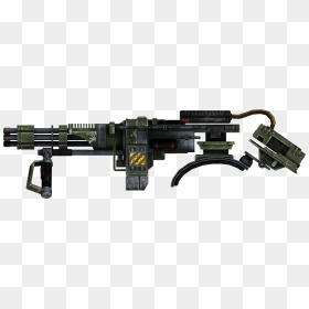 Machine Gun Clipart Minigun - Fallout New Vegas Shoulder Mounted Machine Gun, HD Png Download - guns png images