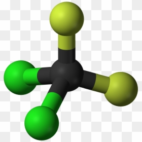 Dichlorodifluoromethane 3d Balls - Model Of Dichlorodifluoromethane, HD Png Download - color balls png