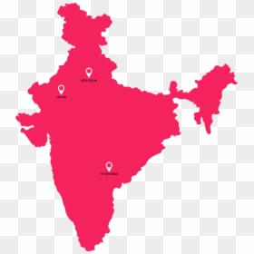 Logo - India Map Line Art Png, Transparent Png - ganpati bappa morya text png