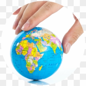 Globe, HD Png Download - globe with hand png