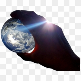 My Hand Holding The World - Earth, HD Png Download - globe with hand png