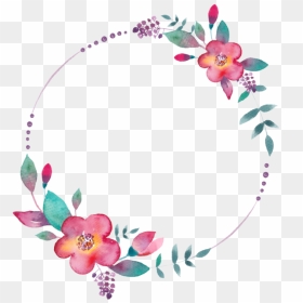 Transparent Floral Circle Png - Watercolor Flower Circle Png, Png Download - painting png images
