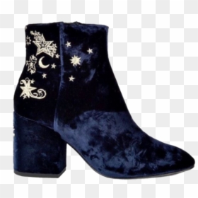 Image - Blue Velvet Ankle Boots Stars, HD Png Download - footwear images png