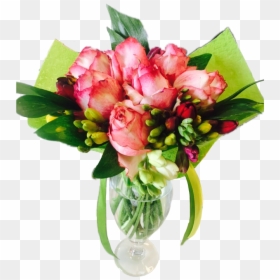 #flower #bucket #roses #beautiful #present #spring - Bouquet, HD Png Download - rose flower bucket png