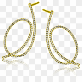 18k Yellow Gold Earrings The Diamond Shop, Inc - Body Jewelry, HD Png Download - earrings for men png