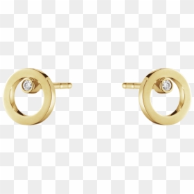 Halo Earrings - Plain Gold Stud Earrings, HD Png Download - earrings for men png