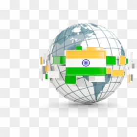 Globe With Line Of Flags - Globe And Philippine Flag Png, Transparent Png - india in globe png