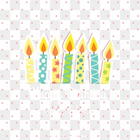 Birthday Cake Candle - Birthday Cake Candles Cartoon, HD Png Download - happy birthday candles png