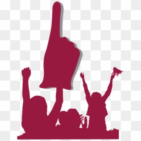 Sports Fan Png - Cheering Sports Fan Silhouette, Transparent Png - fan clipart png