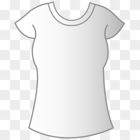 White Woman T-shirt Template - Plain Black T Shirt Template Women, HD Png Download - plain t shirts png