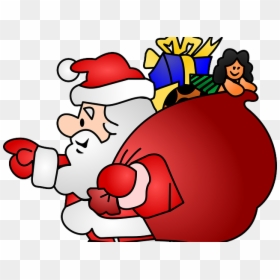 Christmas Activity Pack - Santa With A Sack Clipart, HD Png Download - christmas father clipart png