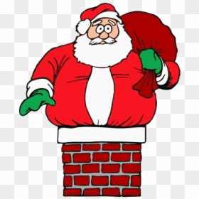 Father Christmas Stuck In Chimney Clipart , Png Download - Fat Santa Stuck In Chimney, Transparent Png - christmas father clipart png