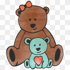 Teddy Bear , Transparent Cartoons - Mom And Baby Teddy Cartoon, HD Png Download - cute teddy bear png