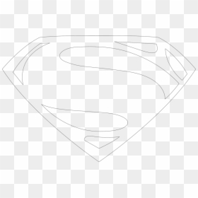 Drawing Logo Man Of Steel - Man Of Steel Logo Outline, HD Png Download - superman logo man of steel png