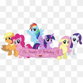 My Little Pony Clipart Birthday - My Little Pony 5th Birthday, HD Png Download - ponies png
