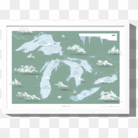 Rkr Great Lakes Nautical Map Art Print Boathouse Collection, HD Png Download - great lakes png