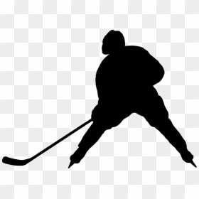 Hockey Player Silhouette Png, Transparent Png - hockey ball png