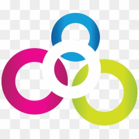 Pink White Green Blue Ring Triangle Logo - Logo, HD Png Download - green and white background design png