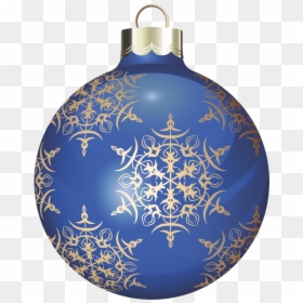 Gold Christmas Ball Png - Blue Christmas Balls Clipart, Transparent Png - christmas ball vector png
