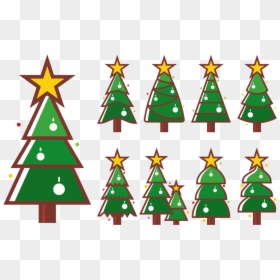 Cartoon Christmas Tree - Christmas Tree, HD Png Download - christmas ball vector png