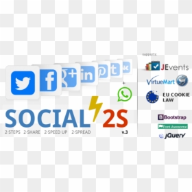 Social 2s - Jquery, HD Png Download - social buttons png
