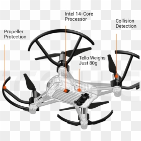 Dji Tello Drone, HD Png Download - drone vector png