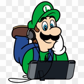 Moustache Clipart Super Mario - Luigi On Nintendo Switch, HD Png Download - mario question block png