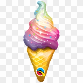 Ice Cream Cone Shape, HD Png Download - rainbow sprinkles png