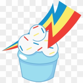Shadowfoxgraphics, Cupcake, Cutie Mark, Food, Pony, - Mlp Rainbow Dash Cupcake, HD Png Download - rainbow sprinkles png