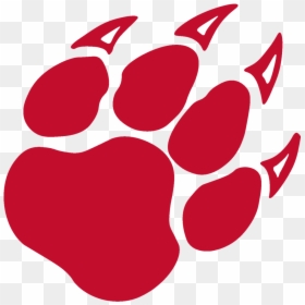 2017 Paw Print Red - Greco Middle School Tampa, HD Png Download - wolf print png