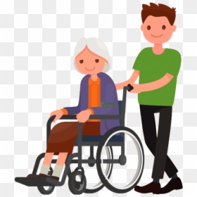 Transparent Background Elderly Wheelchair Clipart, HD Png Download - vhv