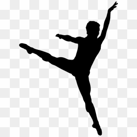 Male Ballet Dancer Silhouette - Boy Ballet Dancer Silhouette, HD Png Download - people dancing silhouette png