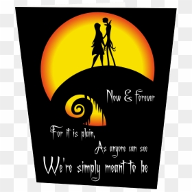 Transparent Jack And Sally Clipart - Nightmare Before Christmas Jack And Sally Silhouette, HD Png Download - nightmare before christmas sally png