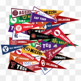Texas College Pennants Png Transparent Png , Png Download - Graphic Design, Png Download - pennant flags png