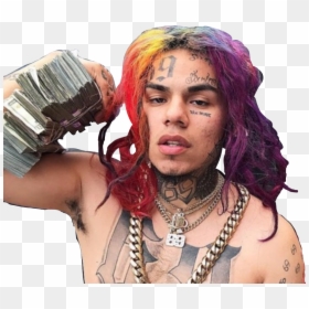 6ix9ine Instagram, HD Png Download - lil pump dreads png