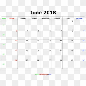 June 2018 Calendar Png Huy Tran Medium - Fillable November 2019 Calendar, Transparent Png - calendar emoji png