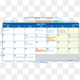 August 2018 Calendar With Festivals, HD Png Download - calendar emoji png