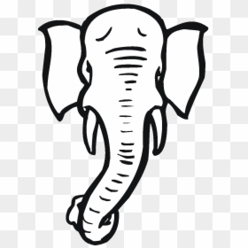 Elephant Best Cute Clipart Black And White Transparent - Elephant Head Clipart Black And White, HD Png Download - cute line png