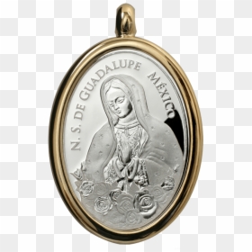 Silver Virgin Mary Medal - Dije De La Virgen De Guadalupe, HD Png Download - medalla png