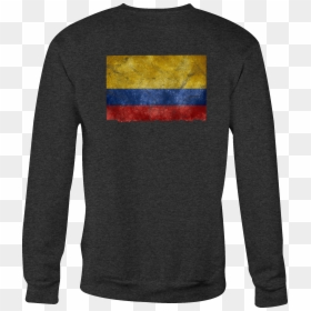 Crewneck Sweatshirt Columbia South American Flag Distressed - Long-sleeved T-shirt, HD Png Download - tattered american flag png