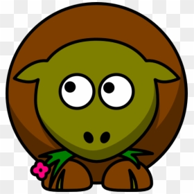 Sheep Olive Green And Brown Two Toned Looking Up To - Sheep Red Clipart, HD Png Download - looking up png