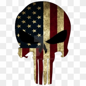 Transparent Punisher Skull Png - Emblem, Png Download - tattered american flag png