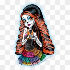 Transparent Monster High Clipart - Monster High Skelita Cartoon, HD Png Download - calaveras png