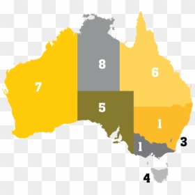 Australia Map With Rankings - Australia States Population 2019, HD Png Download - australia map png
