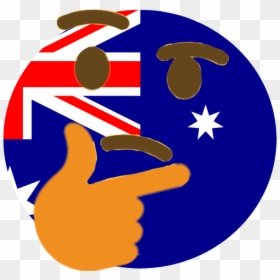 Thinking Emoji Discord Emoji Png Thonk Emoji Fidget - Australia Flag Vs New Zealand Flag Vs British, Transparent Png - australia map png