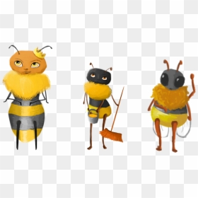 Bee Transparent Worker - Clipart For Drone Bee, HD Png Download - abeja png