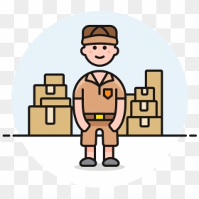 26 Mailman Package Male Caucasian - Delivery Challan Icon, HD Png Download - mailman png
