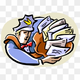 Vector Illustration Of Post Office Mailman Delivers - Clip Art, HD Png Download - mailman png